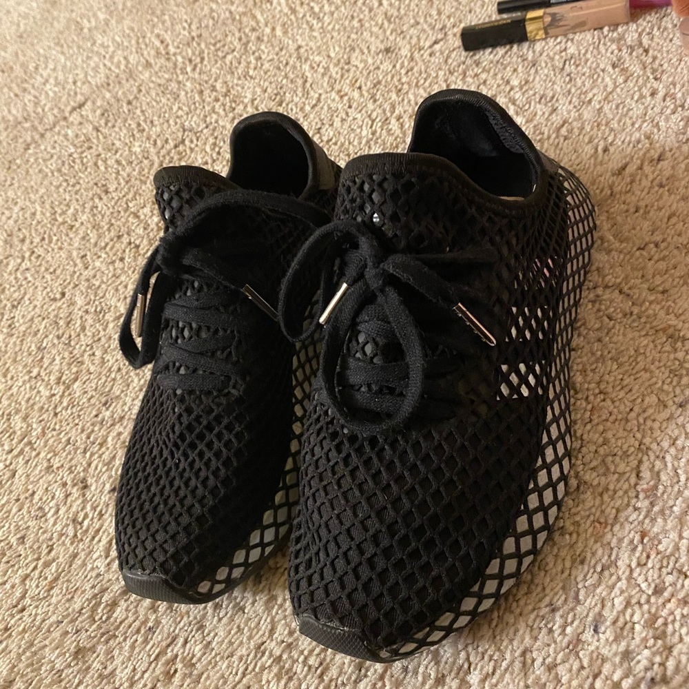 black and white mesh adidas womens shoes